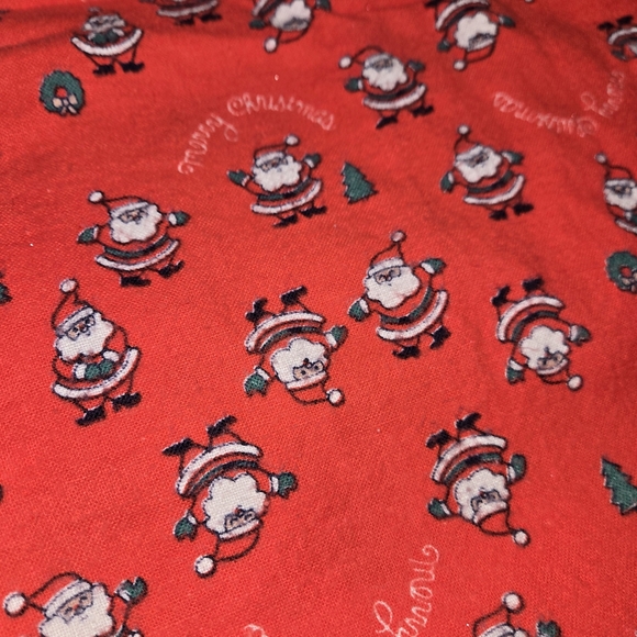 Other - Santa Merry Christmas Cotton Flannel Fabric 3yds 10 Inches X 40" Prewashed